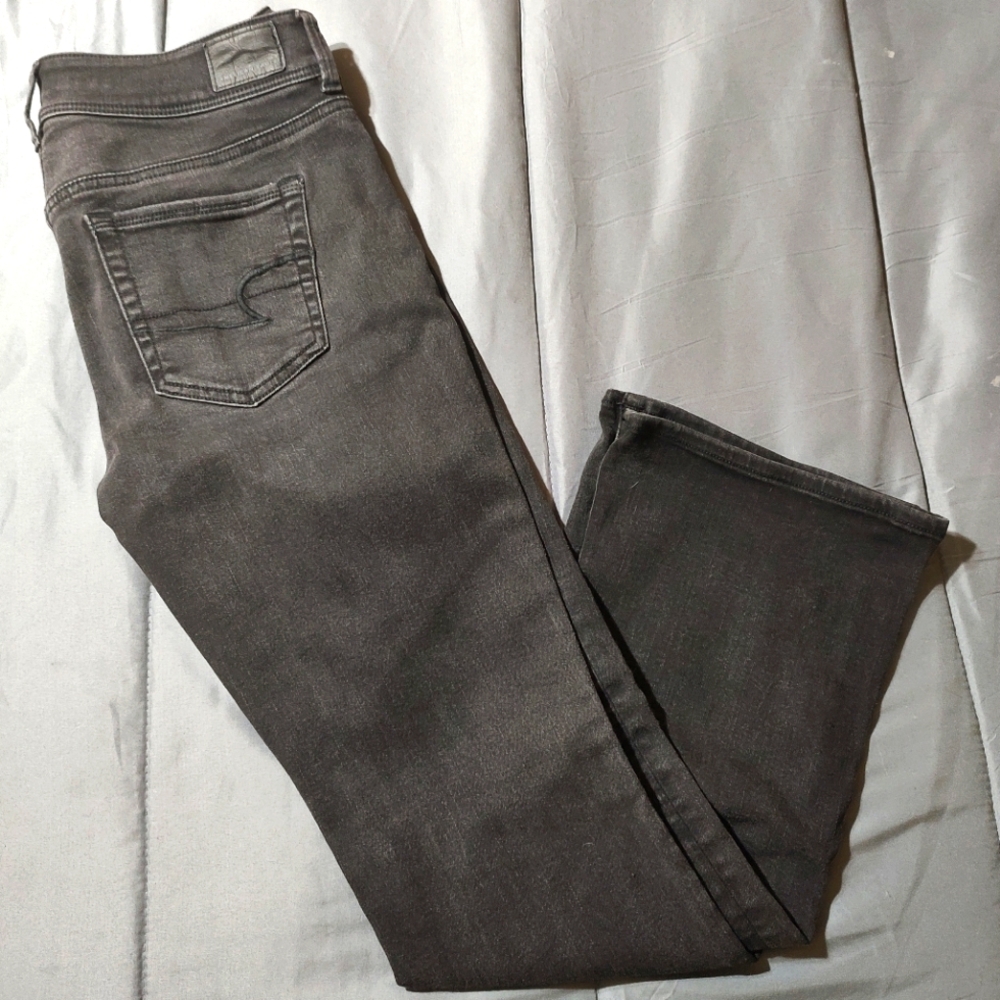 American Eagle Outfitters Women's Boot Cut Jeans - Dark Gray